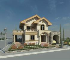 Pure Revit 2013 Render-2 Story Residence