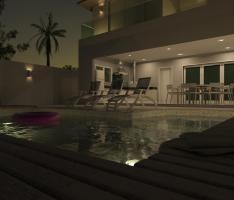 Espaço Gourmet + Piscina (Noite)