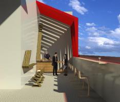 Barnsdall art galler bar lounge area