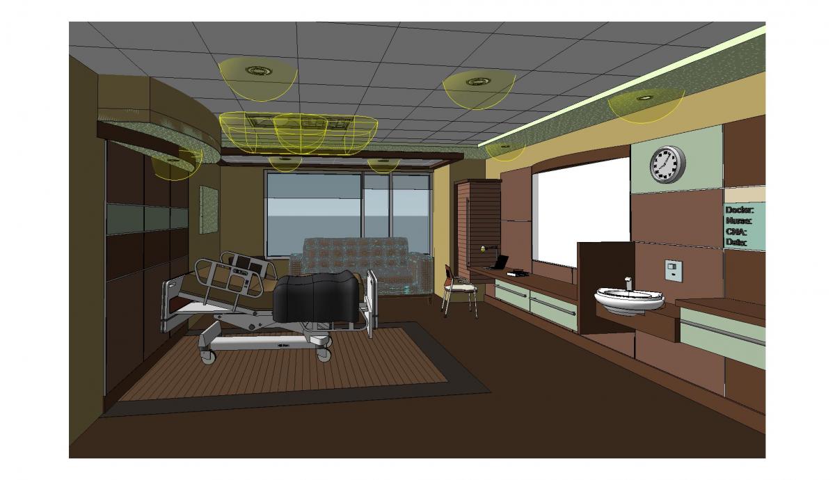 Patient Room Revit View - PreRendering