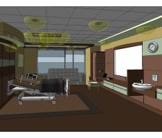 Patient Room Revit View - PreRendering