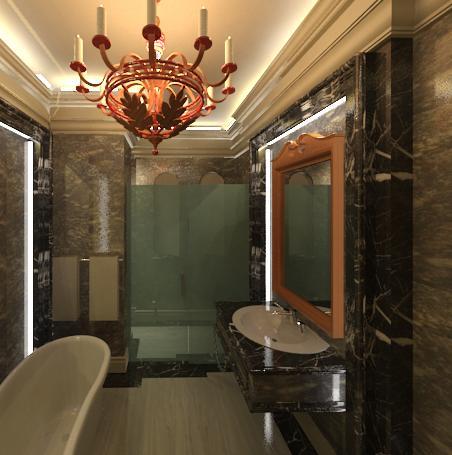 classic bathroom interior
