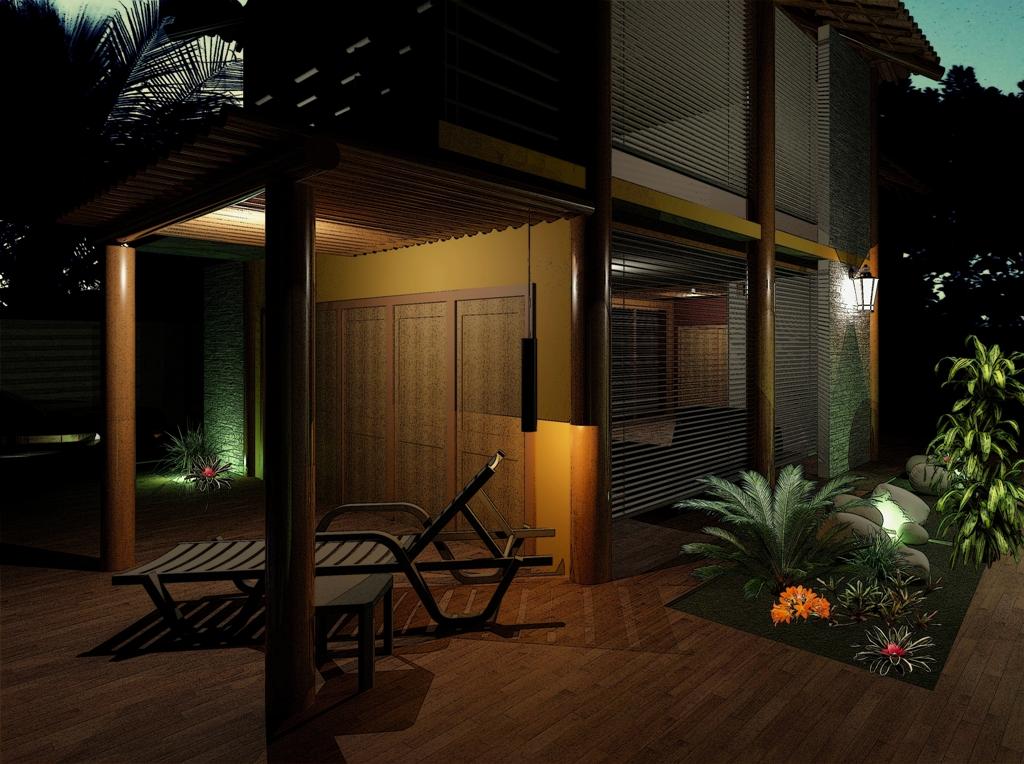 Beach residence Jauá - at night