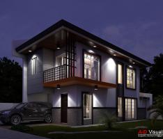 Night Scene 2-Storeys Residence