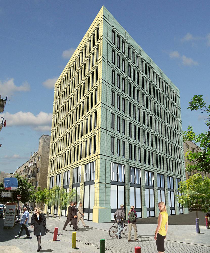 A commercial stone building in Jerusalem