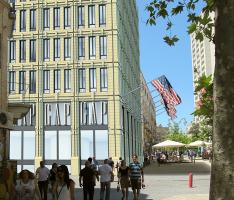 A commercial stone building in Jerusalem