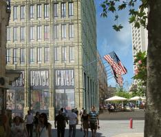 A commercial stone building in Jerusalem