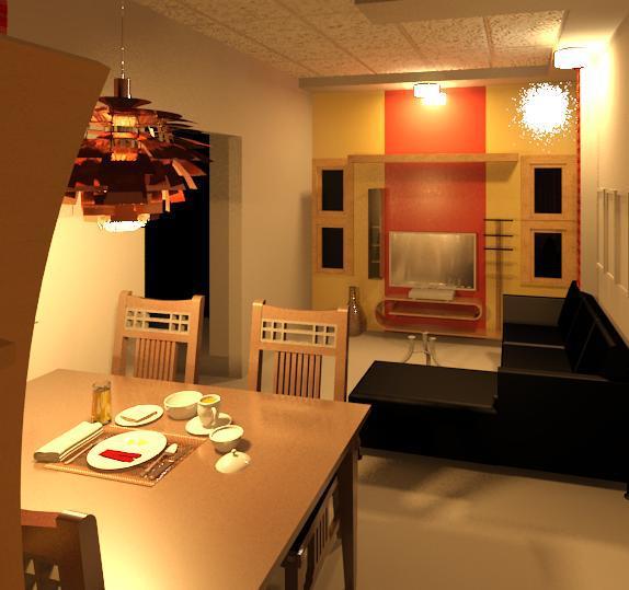 living and dining area
