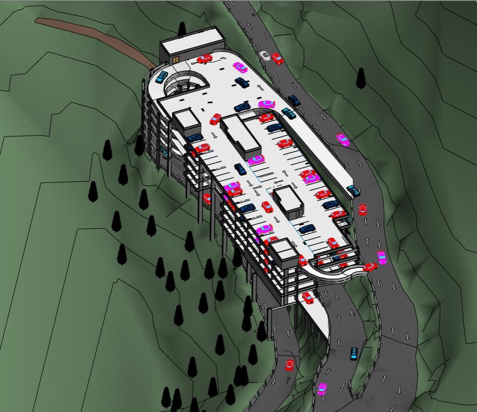 Multi Level Parking on Hill