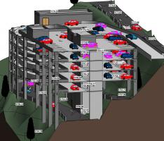 Multi Level Parking on Hill-#D view