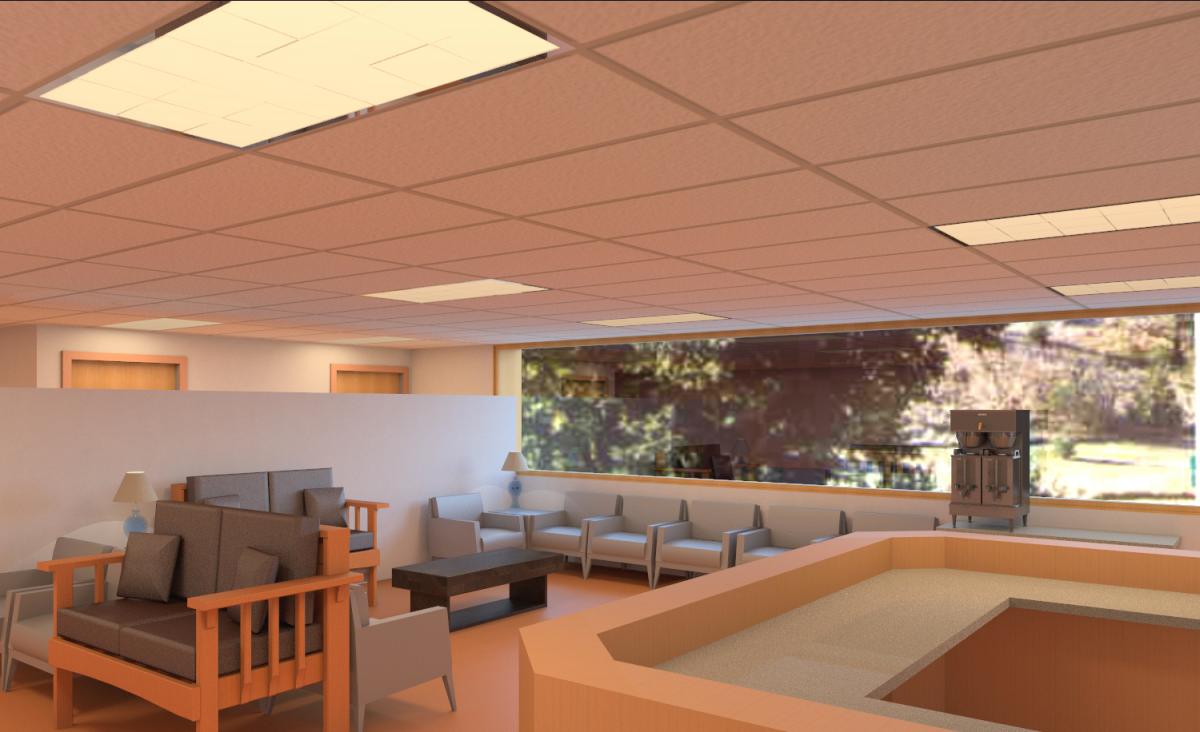 Dialysis unit waiting room