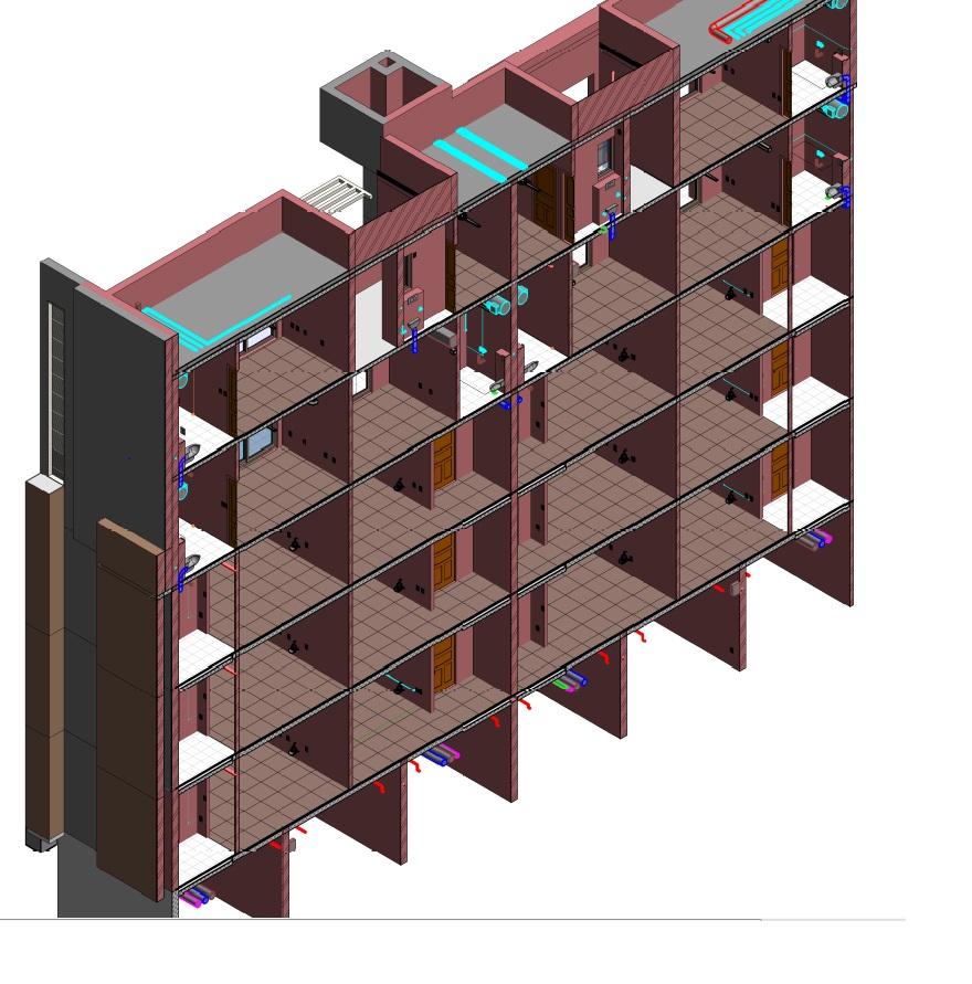 Residential 3D section Building