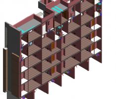 Residential 3D section Building