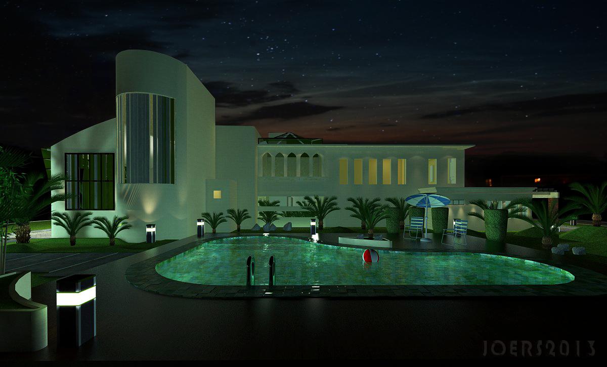 arabi mansion night scene