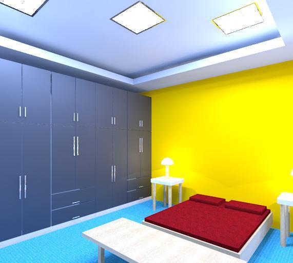 vibrant bed room