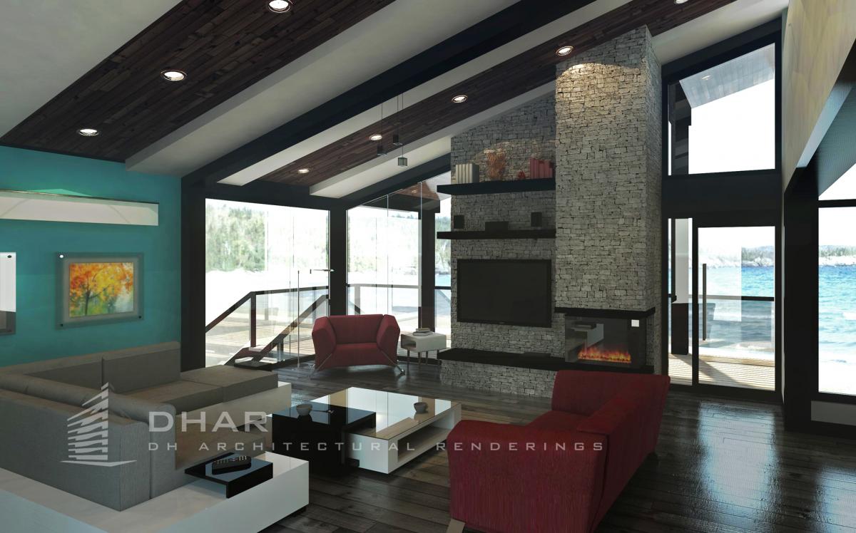 Lakefront House - Living Room 2
