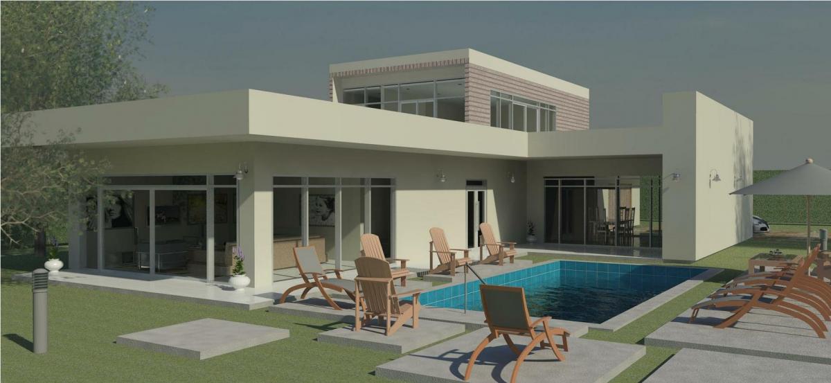 pool side render view