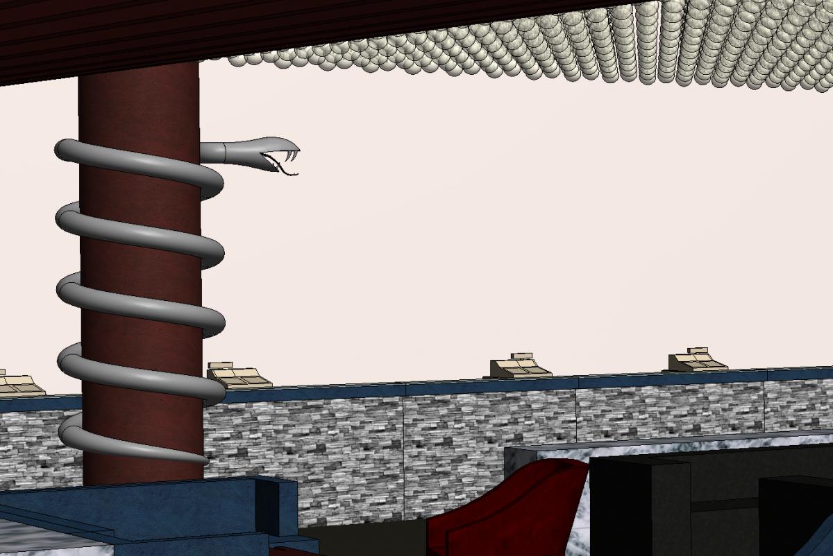 Snake Wrapped Column