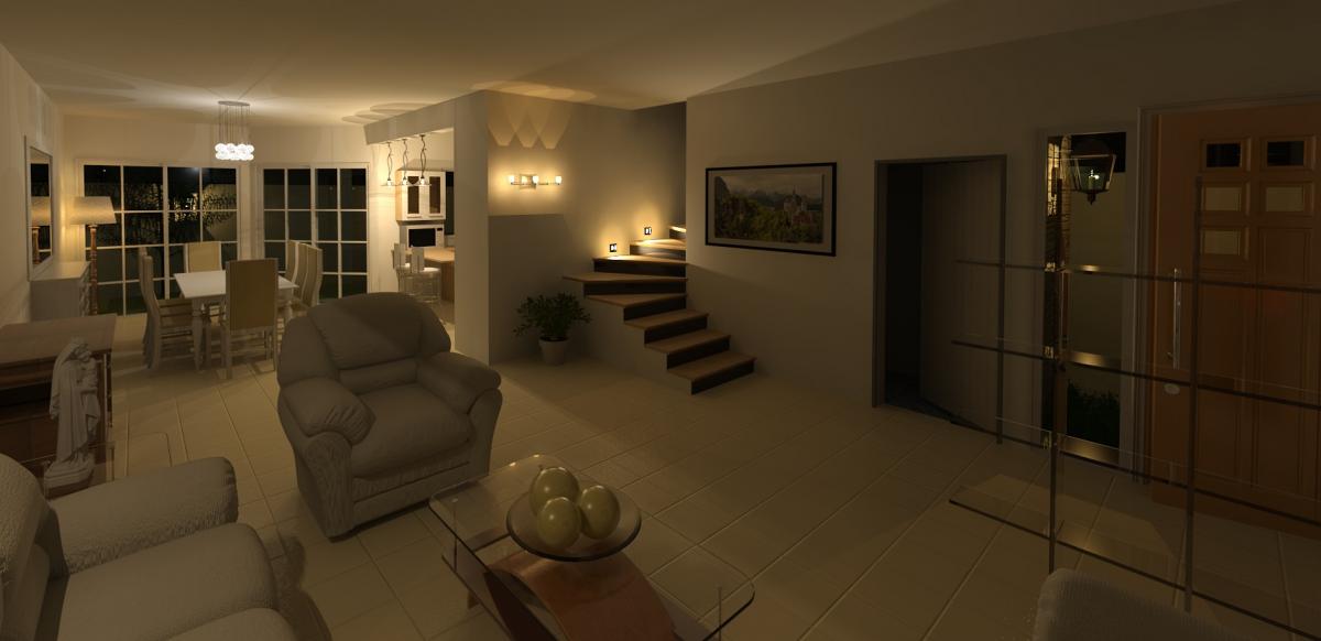A new residence - Interior night view