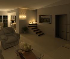 A new residence - Interior night view