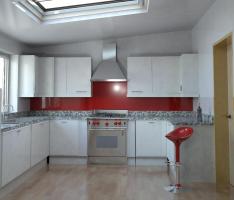 Red & white kitchen