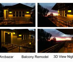 Balkony_ 3D View Night
