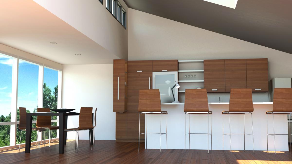 Kitchen + Nook Rendering