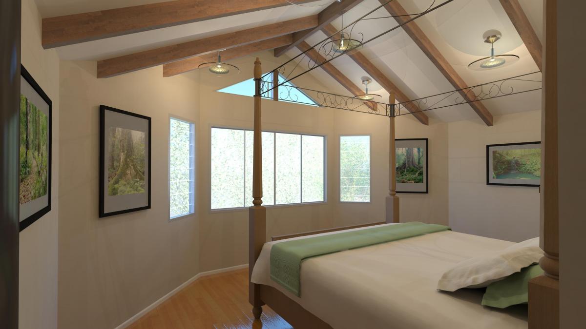 Open Rafter Bedroom