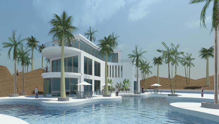 A villa in hot climates