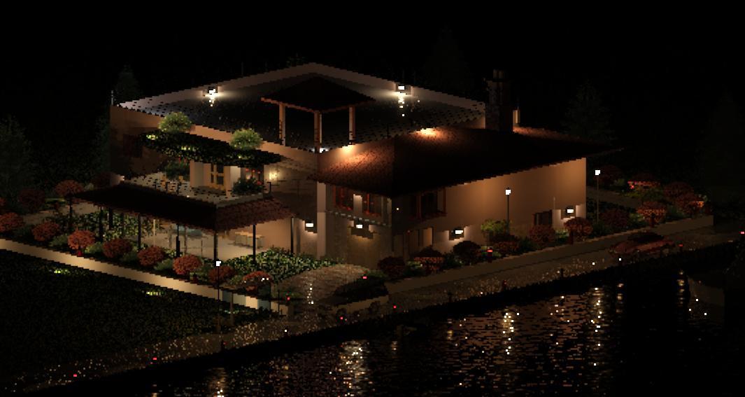 Garden House with lake by Balraj