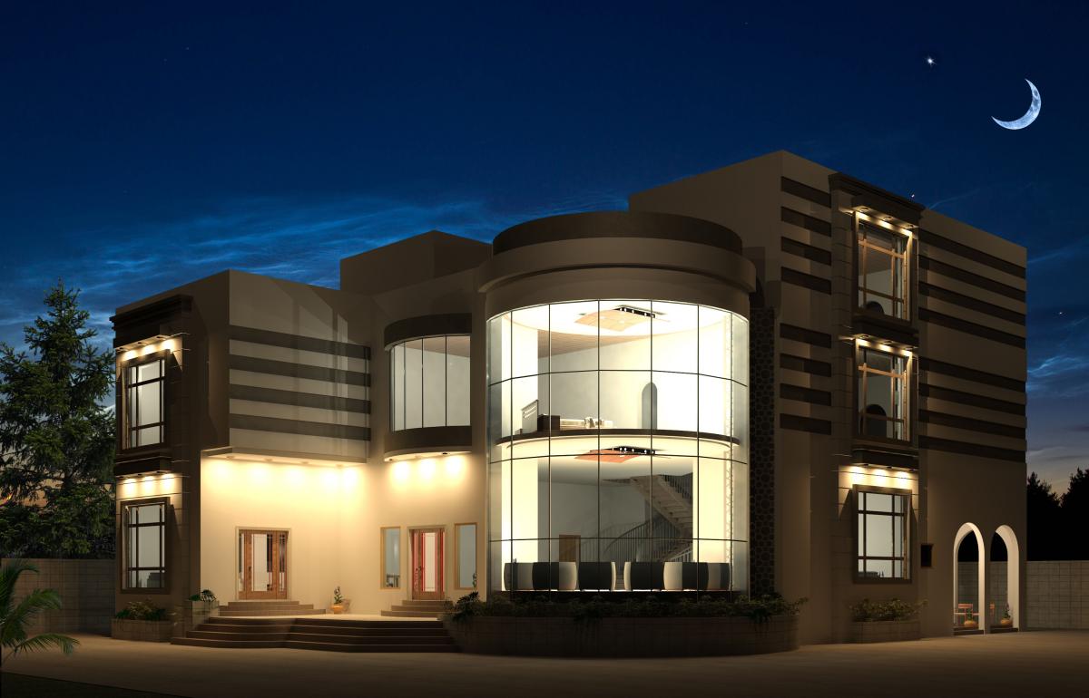 villa night view oman