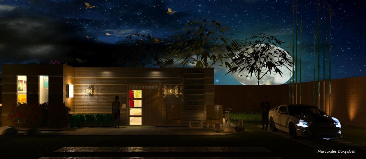 Fachada Principal Noturna