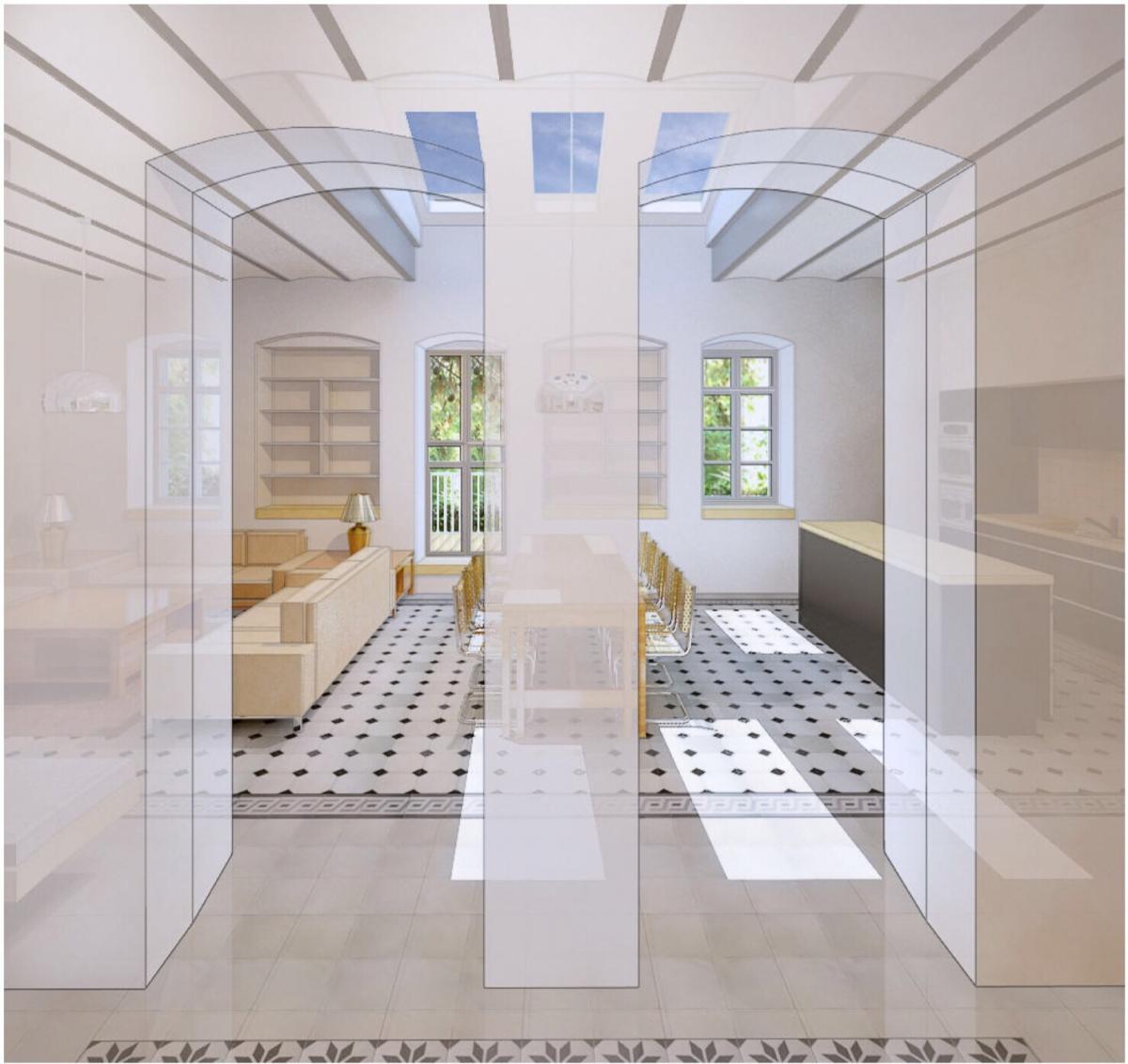 Render of the living area 3