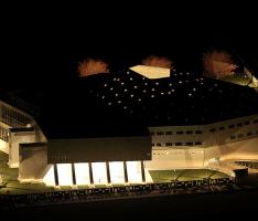 architecture university at night