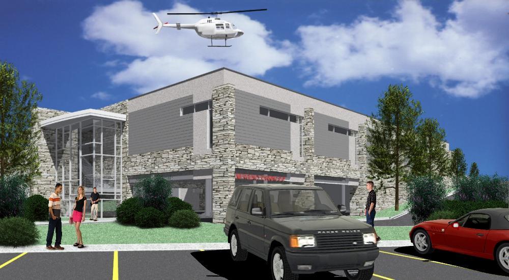 Elevation/Massing Study with entourage