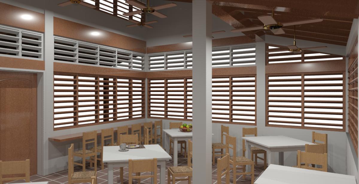 Interior de un Comedor Rural.