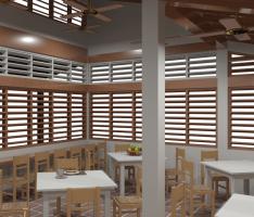 Interior de un Comedor Rural.