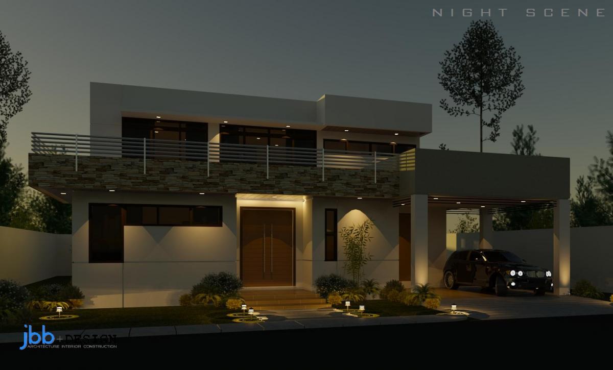 exterior night scene