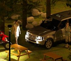 rendering lights - night scene