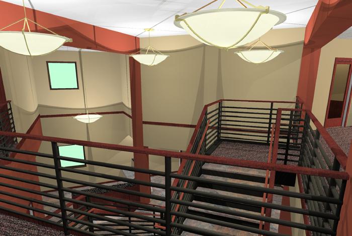 2nd floor down to lobby