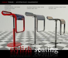 LaPalma Lem Piston Bar Stool