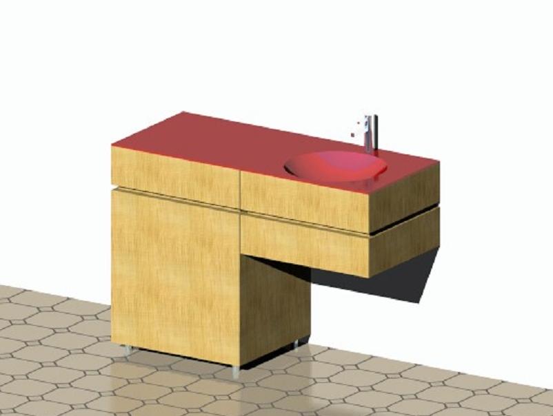 ArteLinear Basin 350mm & Cabinet 700mm