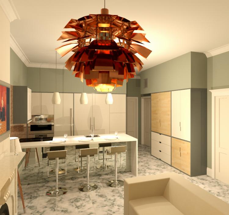 Apartment renovation - open kitchen