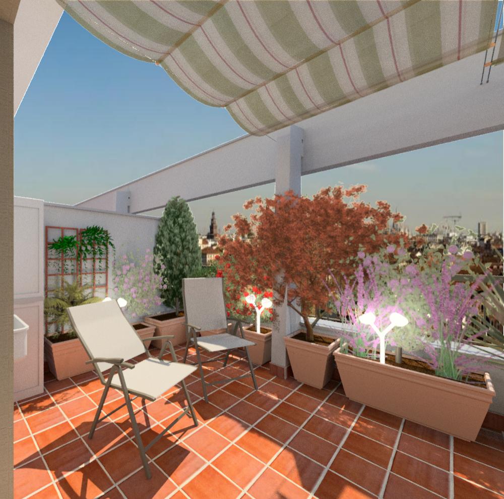 terrace in Milan