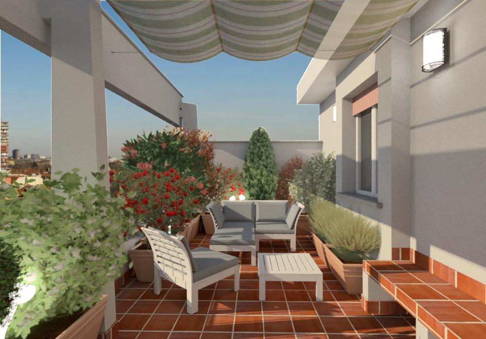 terrace in Milan