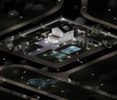 pequeña torre solo artificial