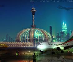 Airport 3D design Terminal concept