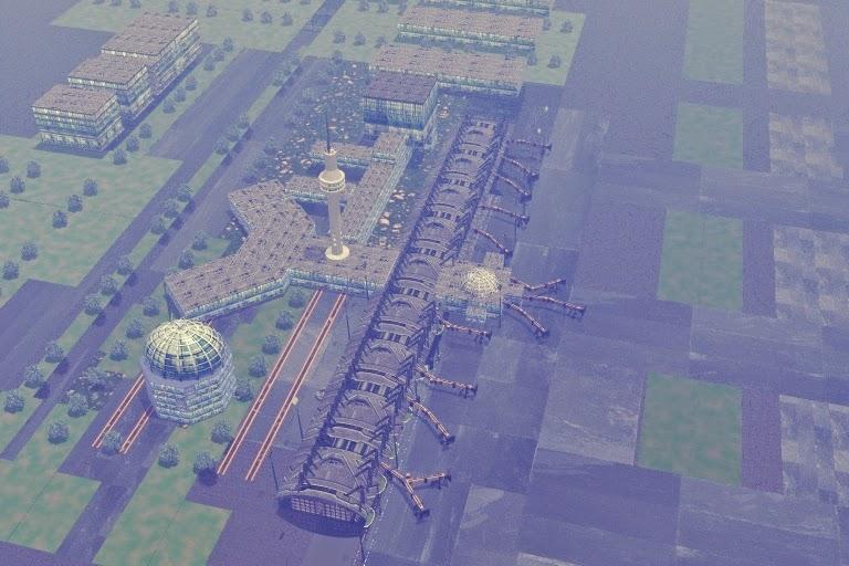 Upper view Design for Airport Terminal Concept 3