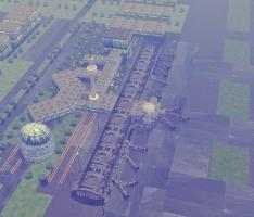 Upper view Design for Airport Terminal Concept 3