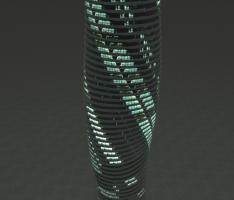 Twisted tower style upper view